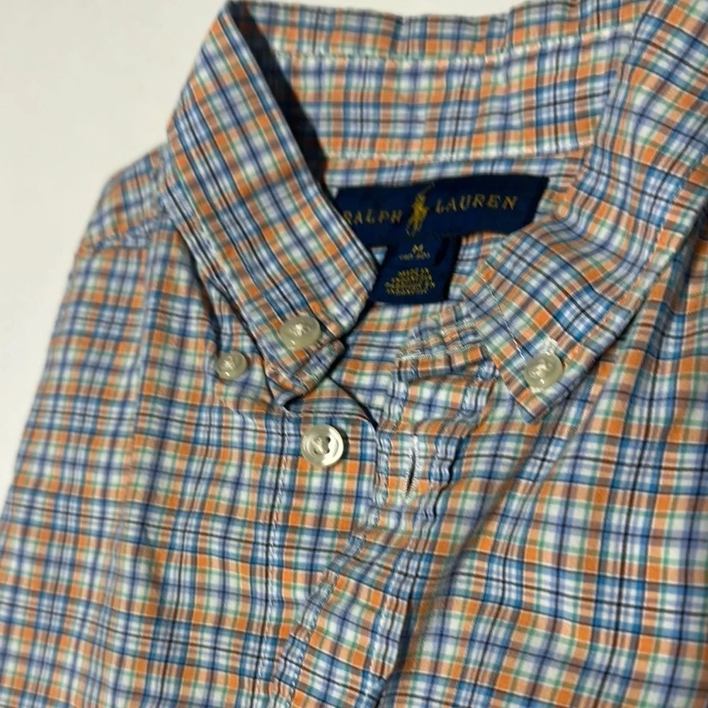Ralph Lauren Casual Button Down Shirt in Blue and Orange